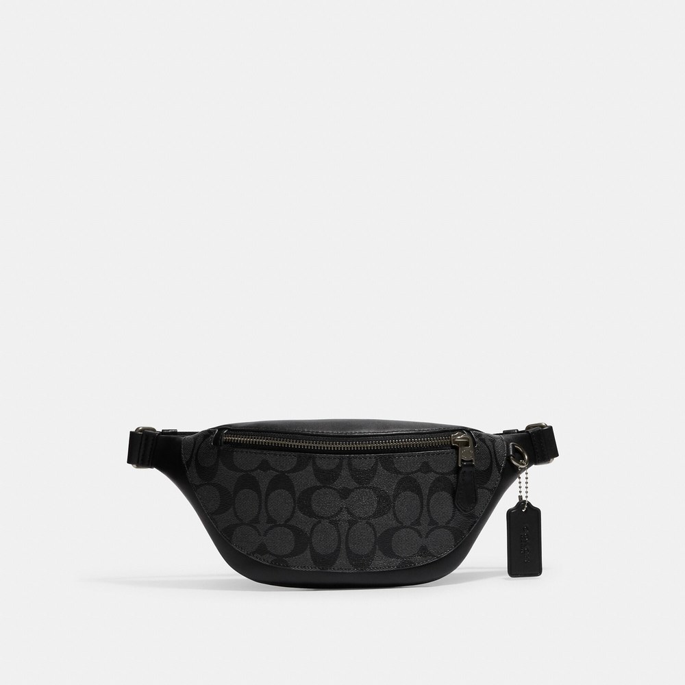 NWT Coach Outlet Warren Mini Belt Bag In Signature Canvas